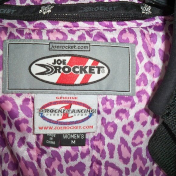 Joe Rocket Women's Motorcycle Textile Jacket Black Pink Butterfly SZ M SUPERB - Picture 10 of 12
